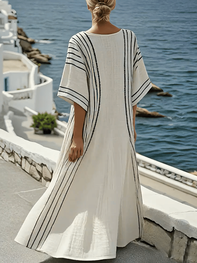 Zuri – Contrast Striped Dress