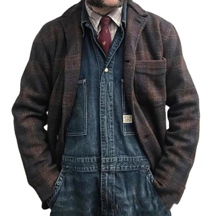 Alexander™ - Retro Checkered Lapel Loose Jacket