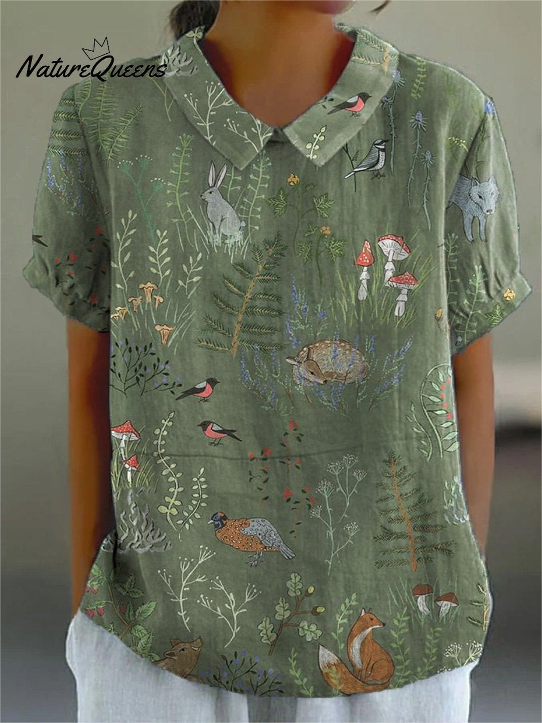 Skirt with Forest and Animal Motif
