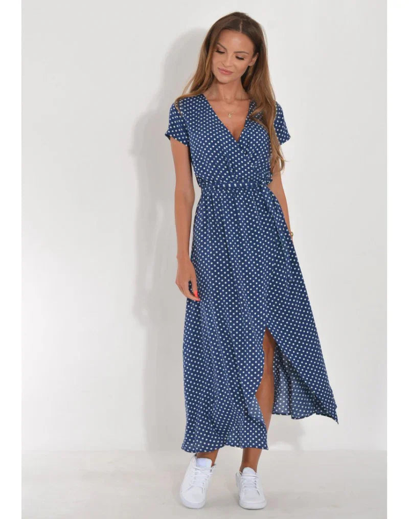 Suzanne - Chic V-Neck Elegance Dress