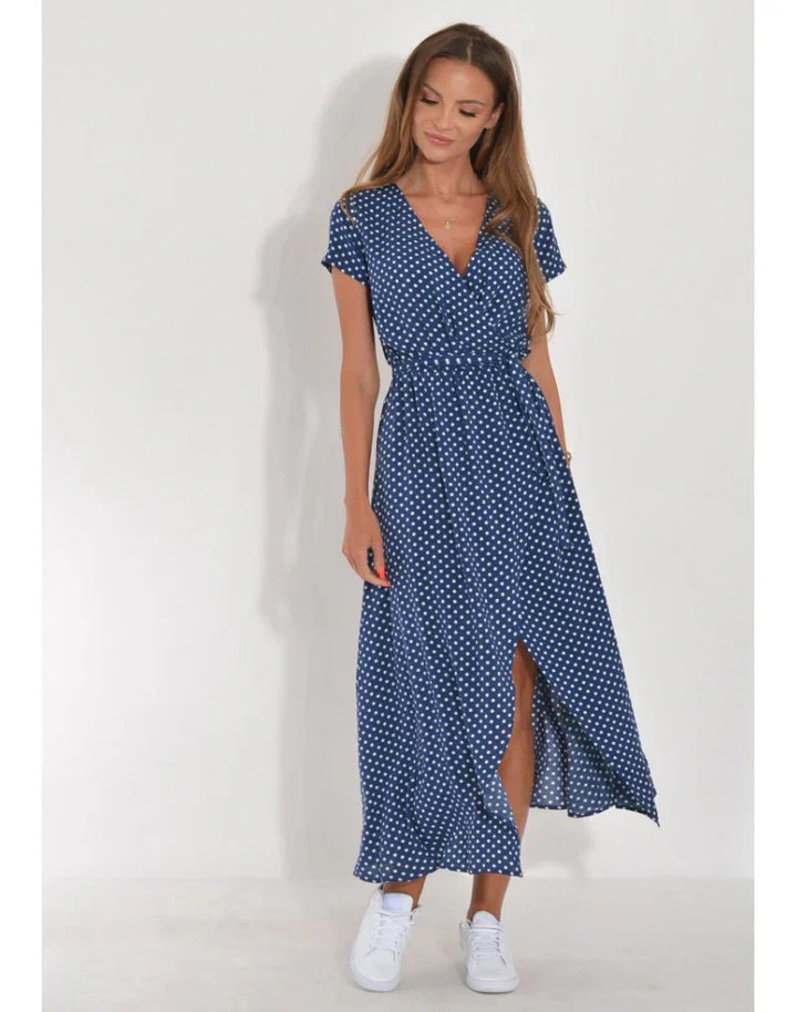 Suzanne - Chic V-Neck Elegance Dress