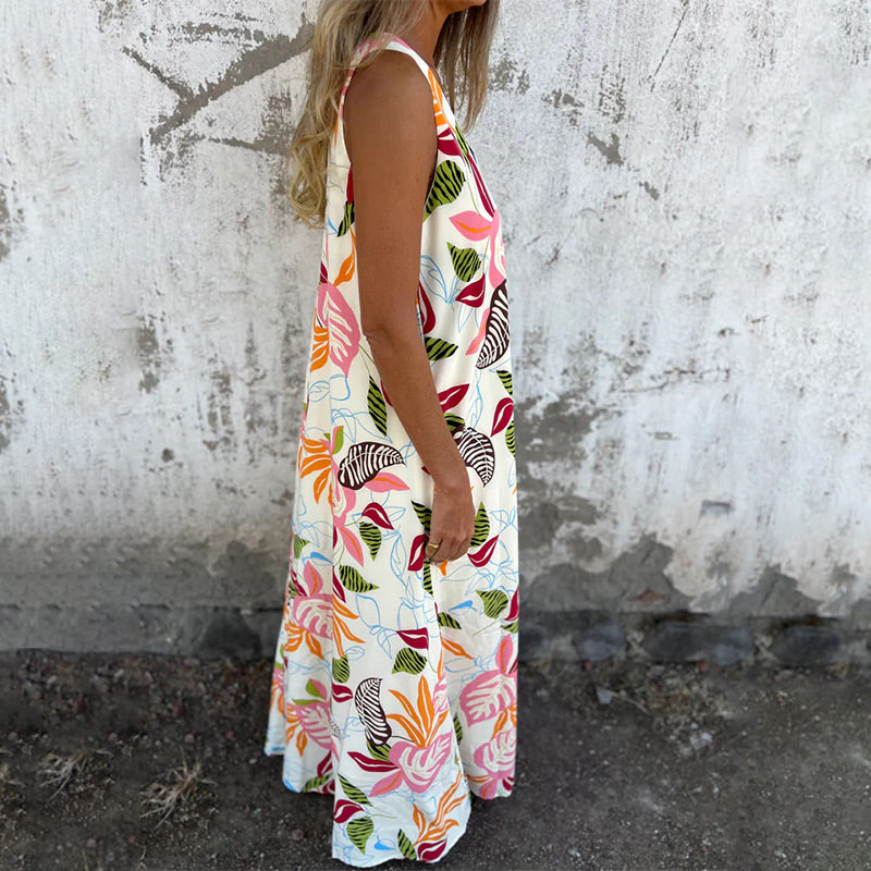 Freya | Chic V-Neck Maxi Dress