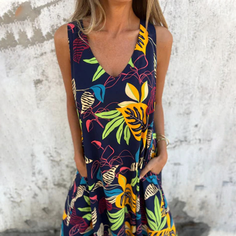 Freya | Chic V-Neck Maxi Dress