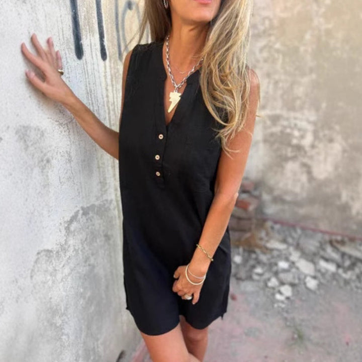 Sienna | Lightweight Linen Midi Dress