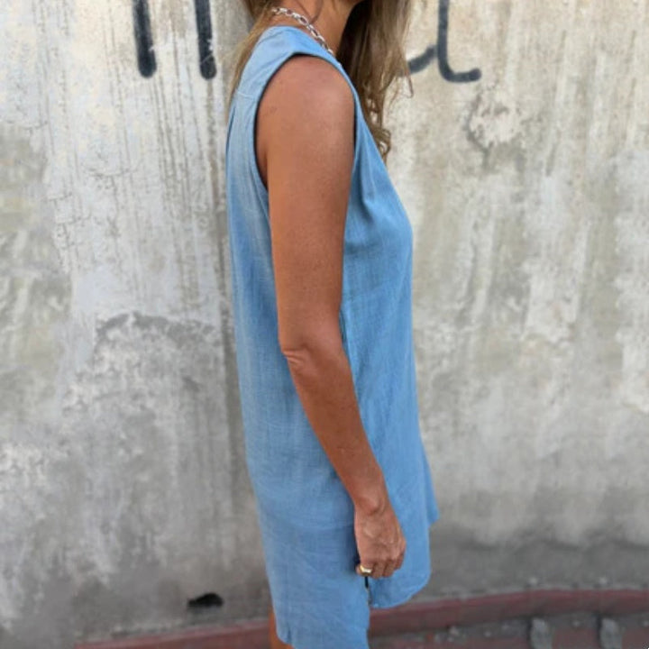 Sienna | Lightweight Linen Midi Dress