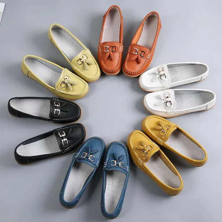 SOLINE | Breathable Leather Loafers - ultra comfortable