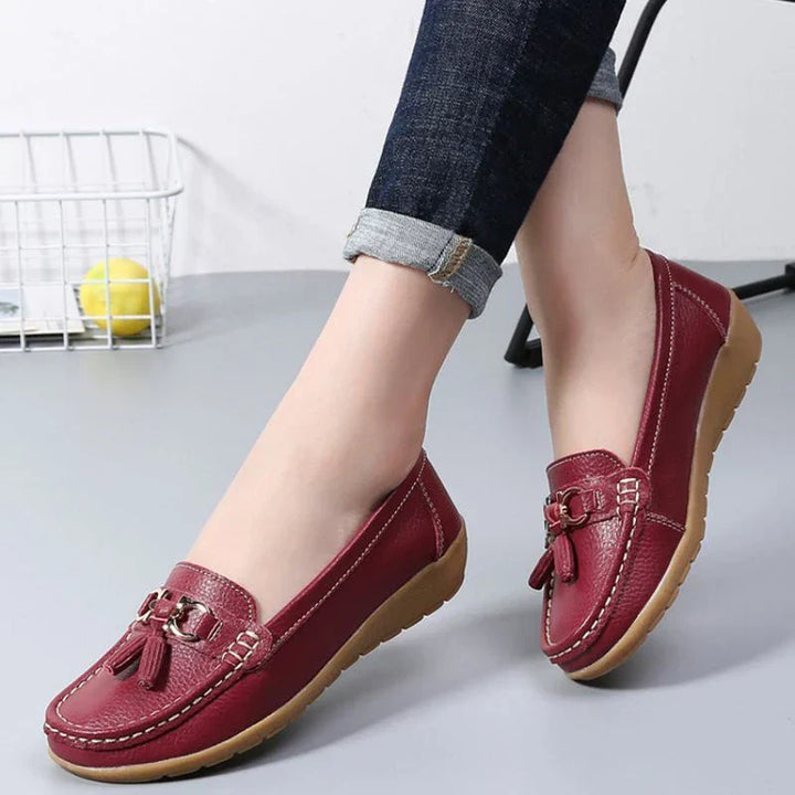 SOLINE | Breathable Leather Loafers - ultra comfortable