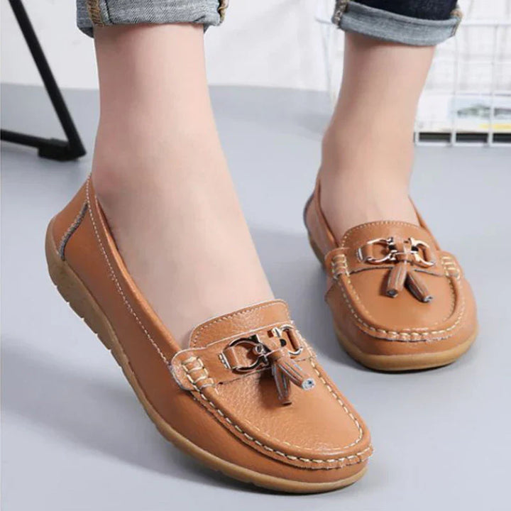SOLINE | Breathable Leather Loafers - ultra comfortable