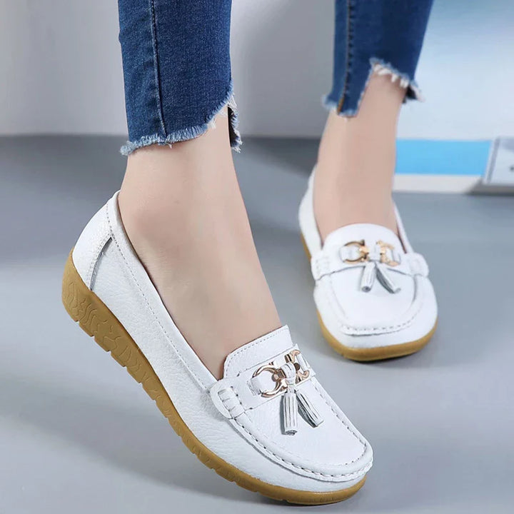 SOLINE | Breathable Leather Loafers - ultra comfortable