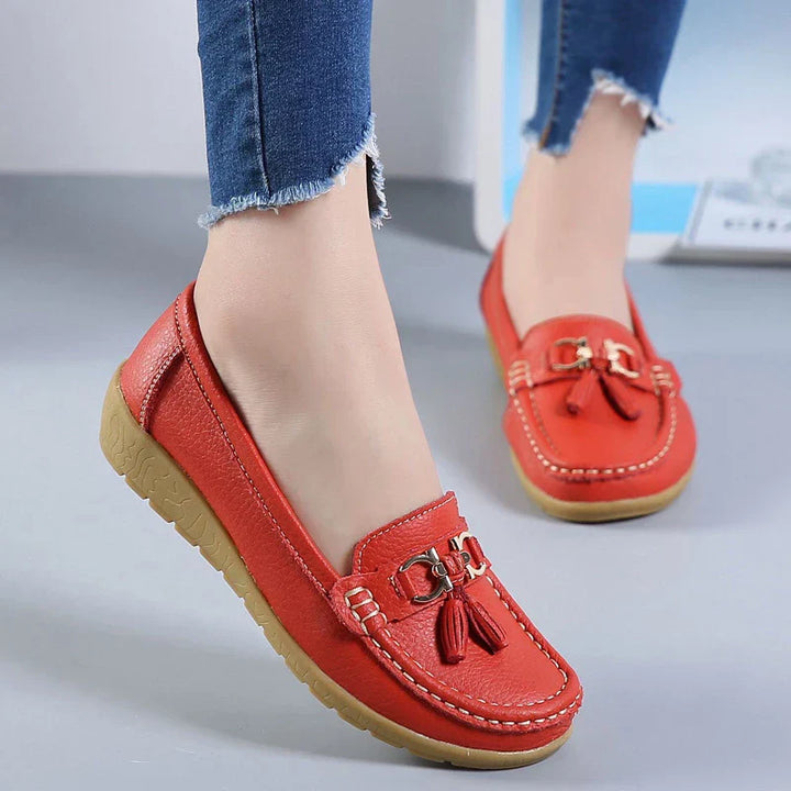 SOLINE | Breathable Leather Loafers - ultra comfortable