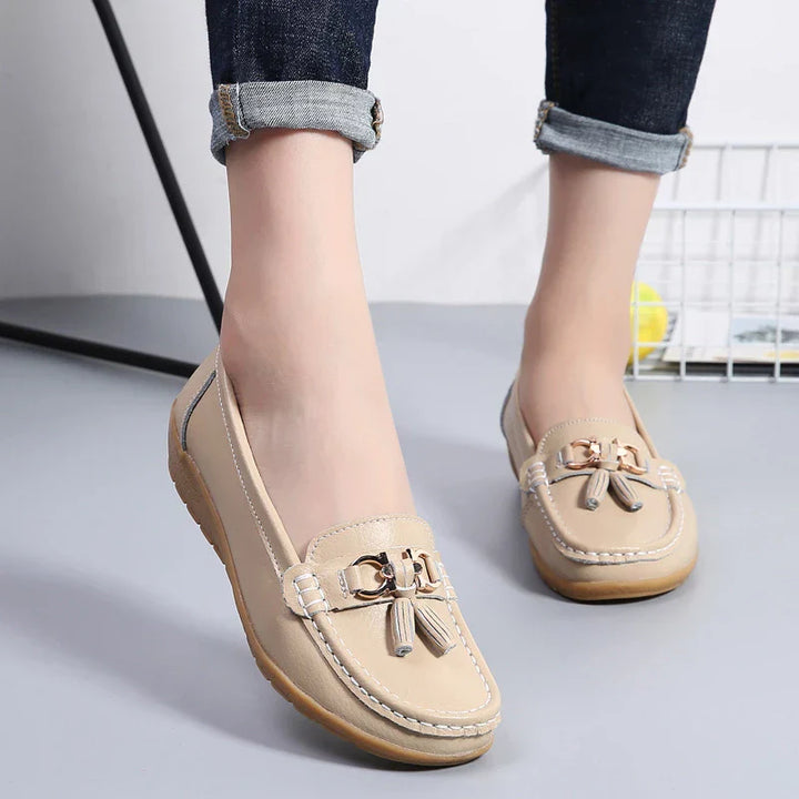 SOLINE | Breathable Leather Loafers - ultra comfortable
