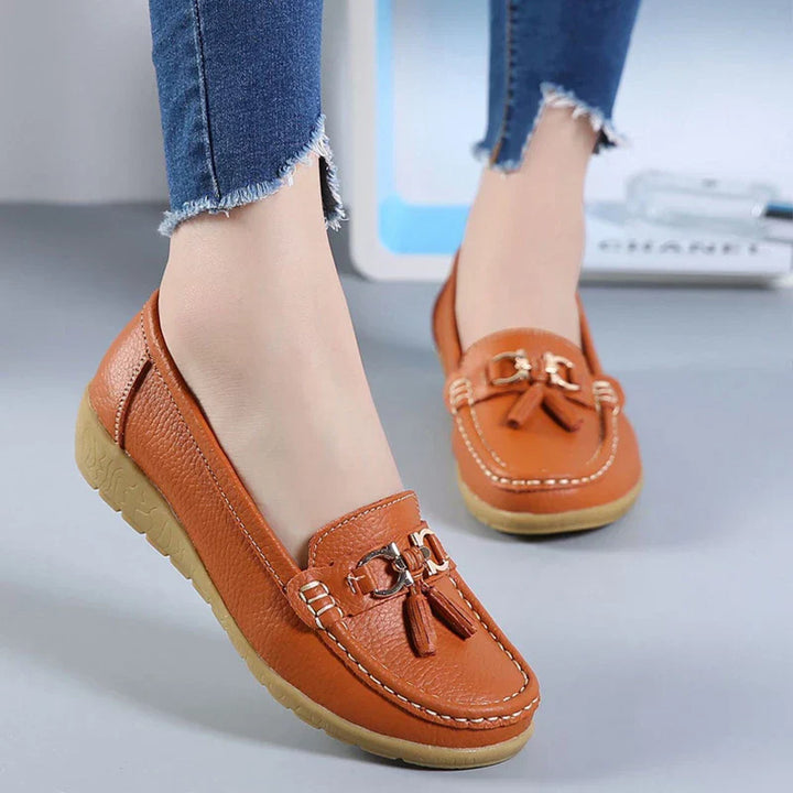 SOLINE | Breathable Leather Loafers - ultra comfortable