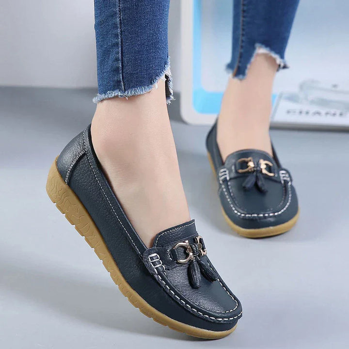 SOLINE | Breathable Leather Loafers - ultra comfortable