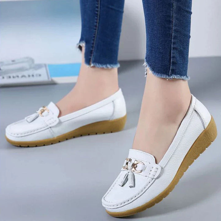 SOLINE | Breathable Leather Loafers - ultra comfortable