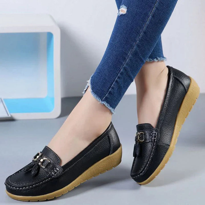 SOLINE | Breathable Leather Loafers - ultra comfortable