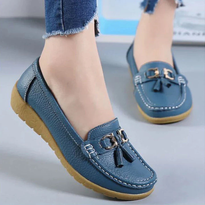 SOLINE | Breathable Leather Loafers - ultra comfortable