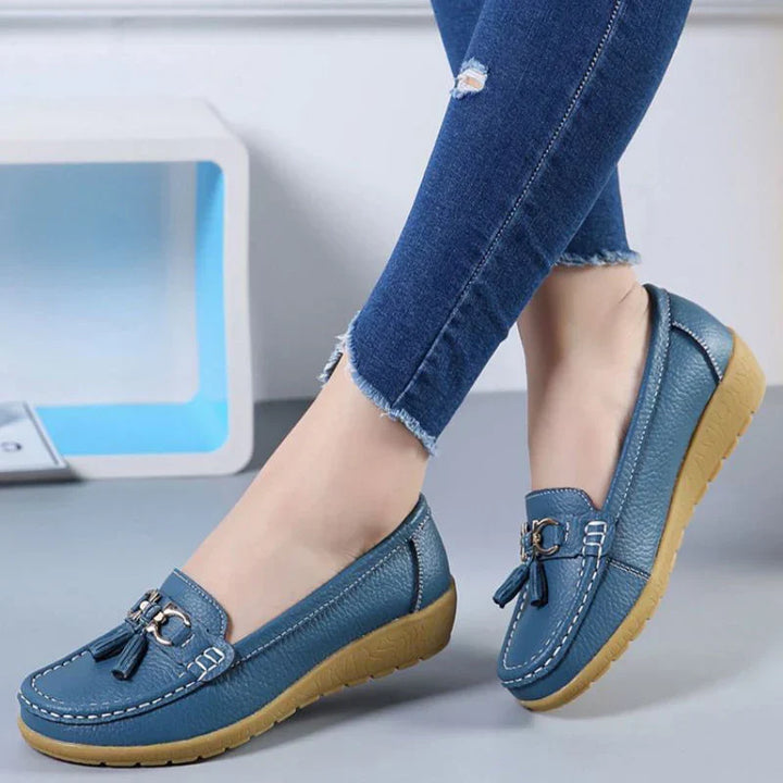SOLINE | Breathable Leather Loafers - ultra comfortable