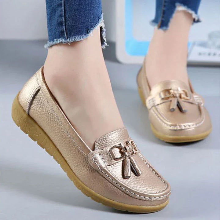 SOLINE | Breathable Leather Loafers - ultra comfortable