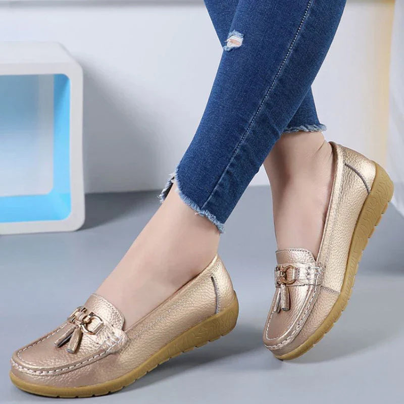 SOLINE | Breathable Leather Loafers - ultra comfortable