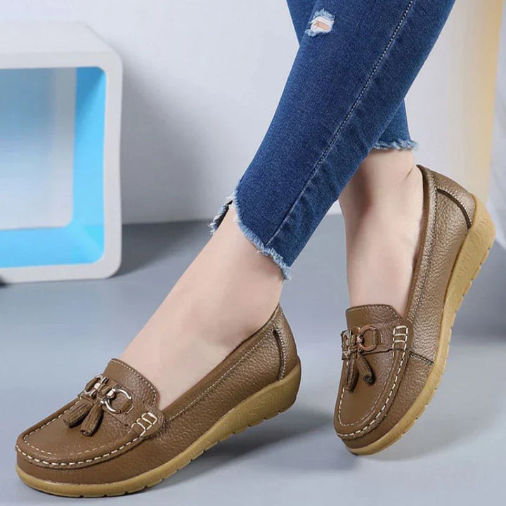 SOLINE | Breathable Leather Loafers - ultra comfortable